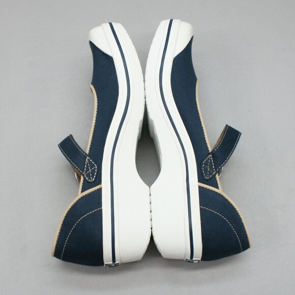 Dansko 40 Ladies (9.5-10) Valerie Canvas Navy Blue Vegan Mary Jane Clogs Shoes - Picture 12 of 12